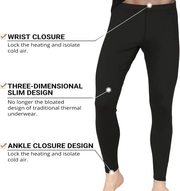 HEROBIKER Long Johns Thermal Underwear for Men Skiing Winter Warm Hunting - Image 3
