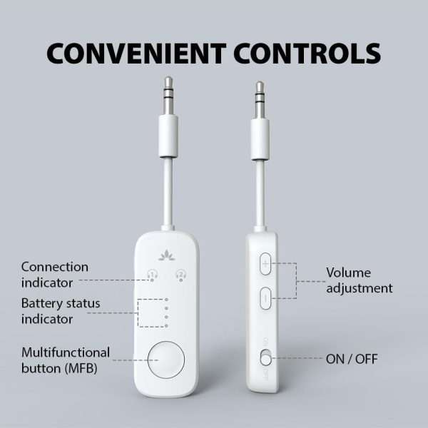 Avantree Relay - Premium Airplane Bluetooth 5.3 Adapter, Supports 2 AirPods - Image 5