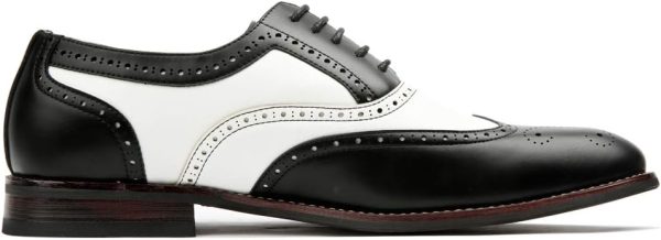 Ferro Aldo Arthur MFA139001D Mens Wingtip Two Tone Oxford Black and White - Image 2