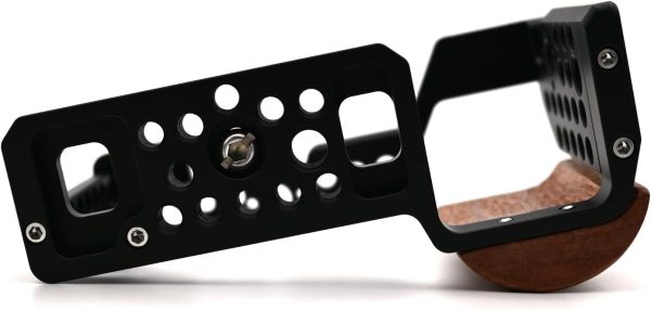 Camera Cage with Wood Handgrip Compatible for Sony Alpha A6400 A6300 A6000 - Image 2