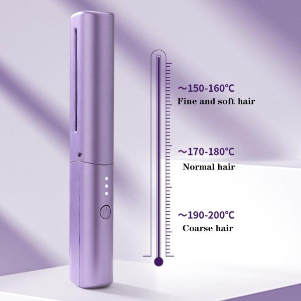 FA FIGHTART Rechargeable Mini Hair Straightener Compact Cordless Heating - Image 4