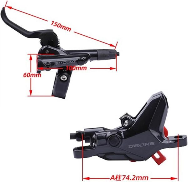 M6100 Hydraulic Brakes Compatible with Shimano Hydraulic Disc Brakes Set - Image 2
