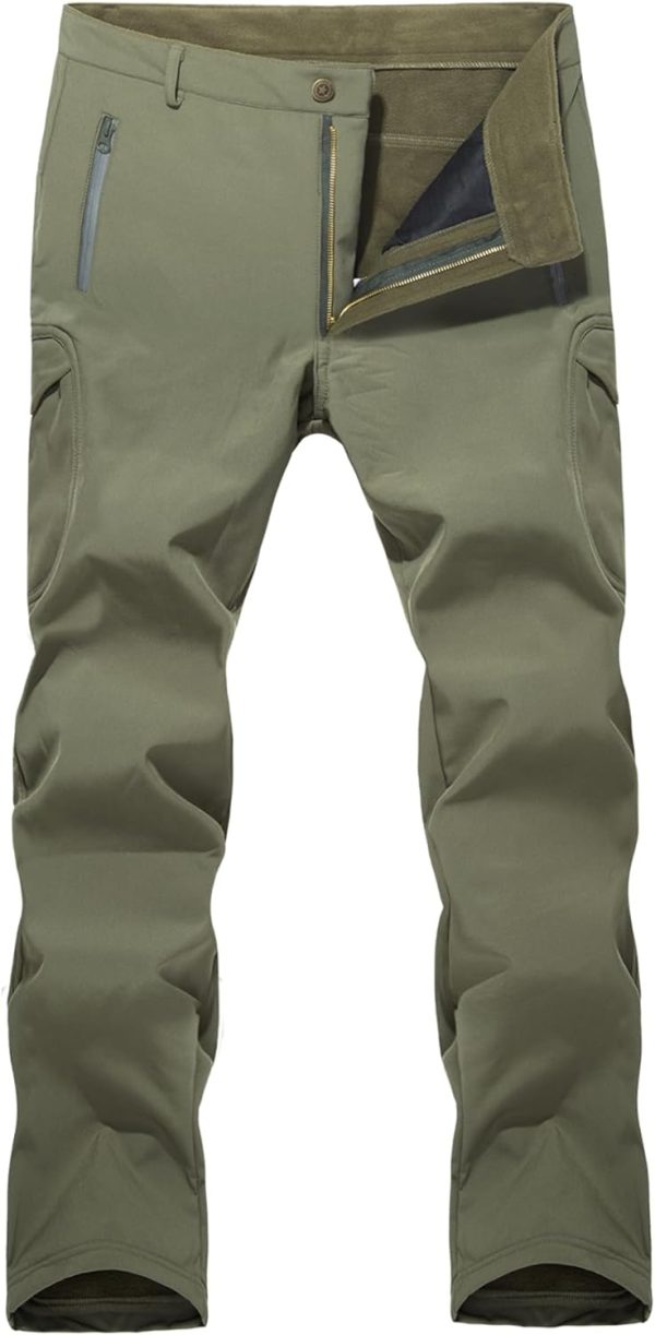 MAGCOMSEN Men's Winter Pants Water Resistant Fleece Lined Snowboard Ski - Image 2