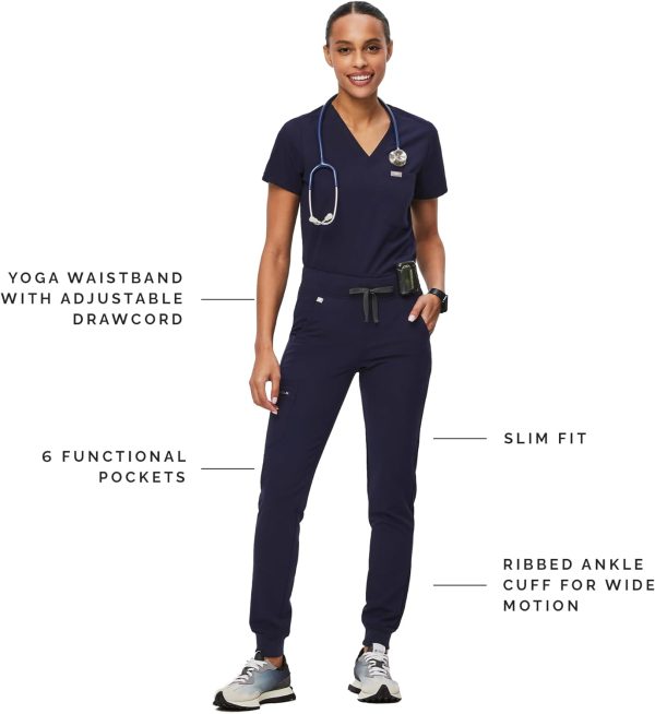 FIGS Zamora Jogger Style Scrub Pants for Women — Slim Fit, 6 Pockets, Yoga - Image 2