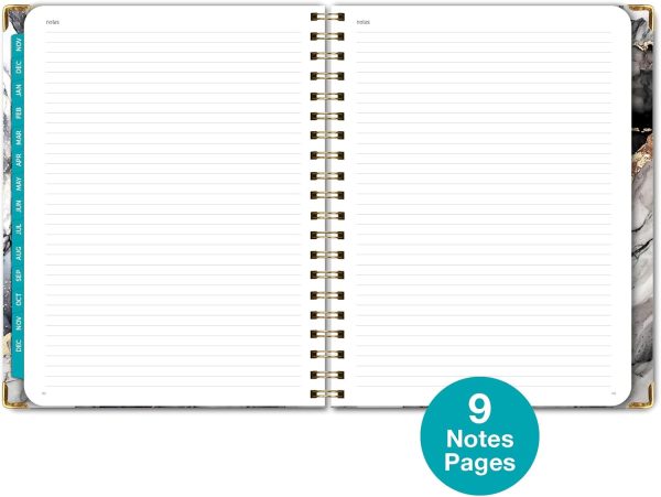 Hardcover CY 2025 Fashion Planner - 5.5"x8" (Pink Purple Marble) (Black - Image 5