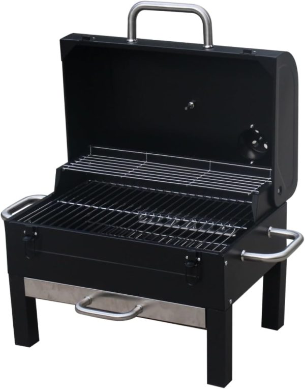 GasOne Portable Charcoal Grill – 18-inch Tabletop Charcoal Grill with Side - Image 2