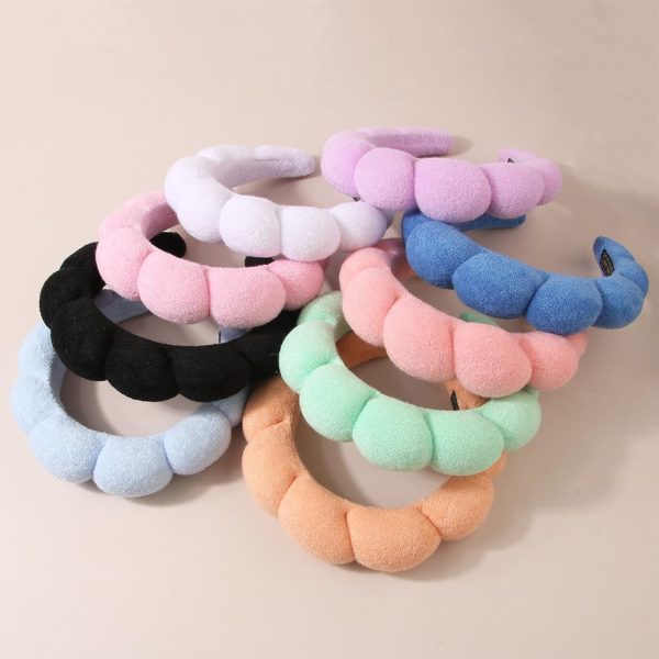 Spa Headbands for Washing Face or Makeup, Sponge Bubble Skincare Headbands, - Image 3