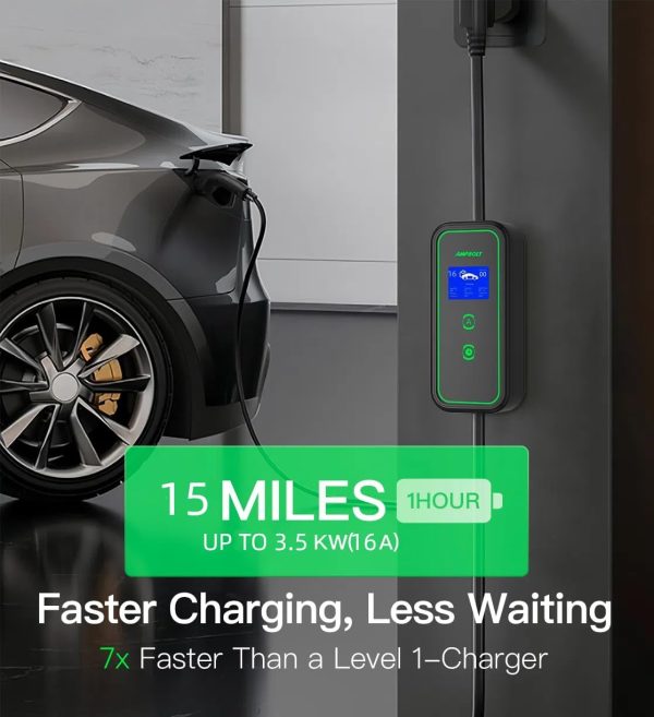 Level 1&2 Portable EV Charger 16 Amp 110-240V,Electric Car Charger with - Image 4
