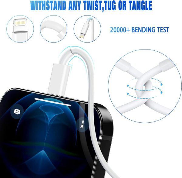 5Pack(6/6/6/10/10FT) Lightning Cable Fast Charging Cable MFi Certified - Image 4
