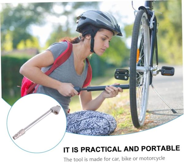 3 Pcs Adapter Metal Jump Starter with Car Tire Skin Silver Tire Adapter - Image 3