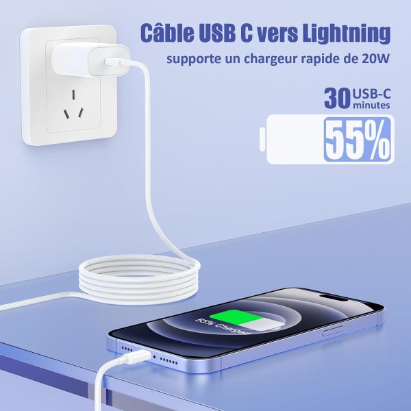 4Pack USB C to Lightning Cable 6FT, Fast Charging Cord for iPhone 14, - Image 2