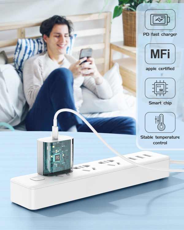iPhone 14 13 12 Charger Fast Charging,2Pack 20W Fast PD USB C Wall Charger - Image 4