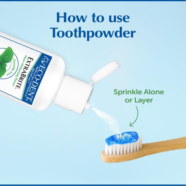 Eco-Dent ExtraBrite Baking Soda Tooth Powder, Mint – SLS & Fluoride-Free - Image 4