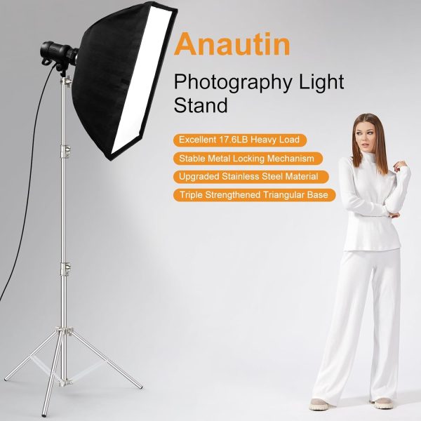 9.2 FT Stainless Steel Light Stand Photography, Heavy Duty Photography - Image 2