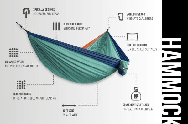 Bear Butt Camping Hammock - Hammock - Camping Gear - 2 Person Hammock - - Image 6