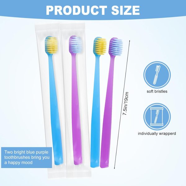 Disposable Toothbrushes Individually Wrapped,Bulk Toothbrush 2 - Image 3