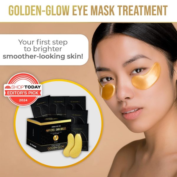 DERMORA Golden Glow Under Eye Patches (15 Pairs Eye Gels) - Rejuvenating - Image 2