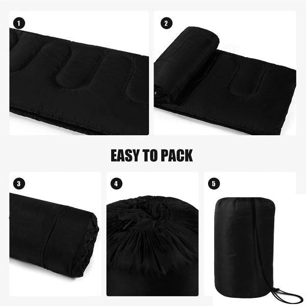 Envelope Sleeping Bags 4 Seasons Warm or Cold Lightweight Indoor Outdoor - Image 4