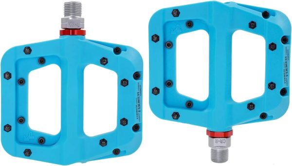 FOOKER MTB Pedals Mountain Bike Pedals 3 Bearing Non-Slip Lightweight Nylon - Image 2