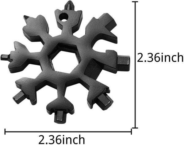 4 Pack Snowflake Multitool, 18-in-1 Stainless Steel Snowflake Multitool, - Image 7