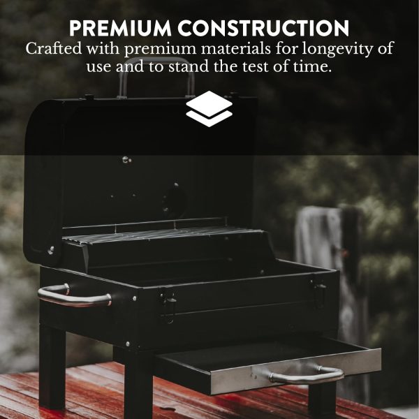 GasOne Portable Charcoal Grill – 18-inch Tabletop Charcoal Grill with Side - Image 5
