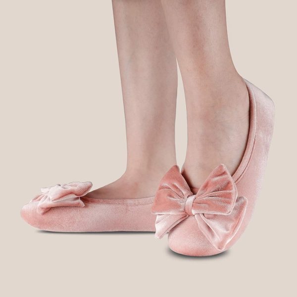 BCTEX COLL Women's Fancy House Slippers with Bow, Ladies Sexy Velvet - Image 8