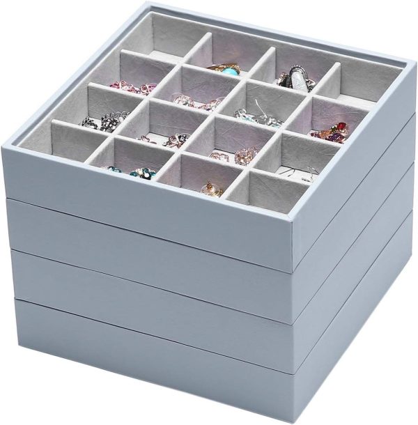 Magic Stackable Jewelry Trays Closet Dresser Drawer Organizer for - Image 8