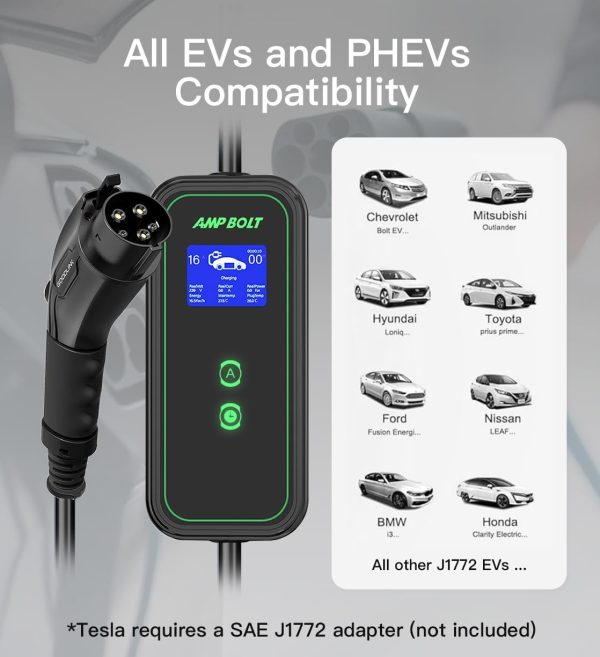 Level 1&2 Portable EV Charger 16 Amp 110-240V,Electric Car Charger with - Image 6