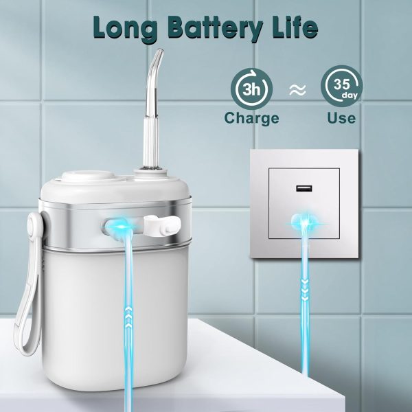 NIMMU Water Flosser for Teeth Picks, Mini Cordless Portable Water Dental - Image 4