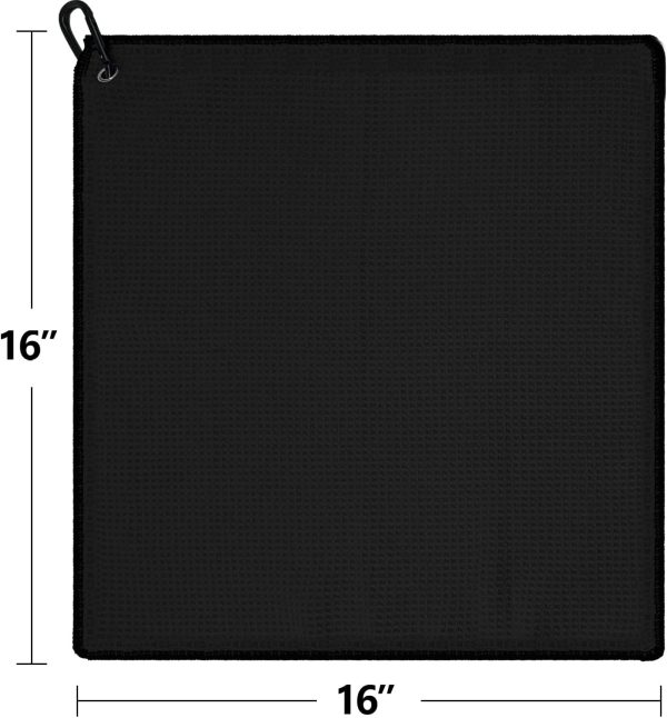 VIVIDLY 3 Pack Golf Towels, Microfiber Waffle Pattern Golf Towel-Contains - Image 3