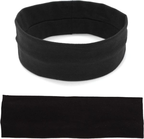 Yoga Headbands for Women, Non Slip Elastic Sweat Hairbands, Solid Color - Image 2