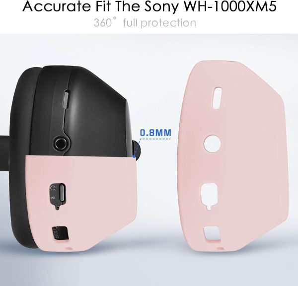 Silicone Case for Sony WH-1000XM5, Sony xm5 Wireless Headphones Protective - Image 5