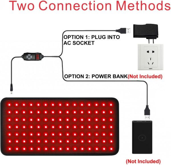 LOVTRAVEL New 16'' X 7.9'' LED 660nm Red Light Therapy and 850nm Near - Image 4