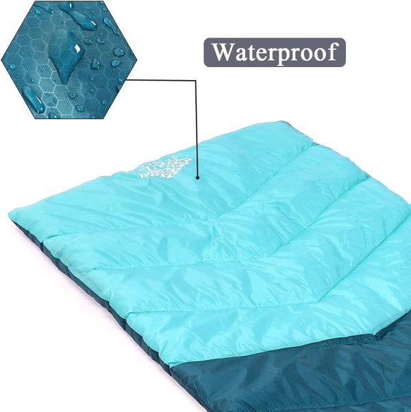 Sleeping Bag 4 Seasons Adults & Kids for Camping Hiking Trips Warm Cool - Image 4