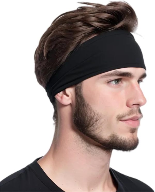 Yoga Headbands for Women, Non Slip Elastic Sweat Hairbands, Solid Color - Image 4