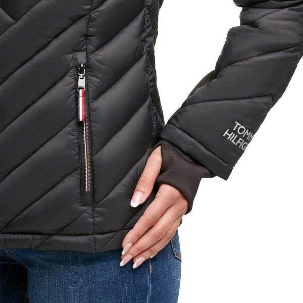 Tommy Hilfiger Women's Hooded Zip Front Short Packable Jacket - Image 5