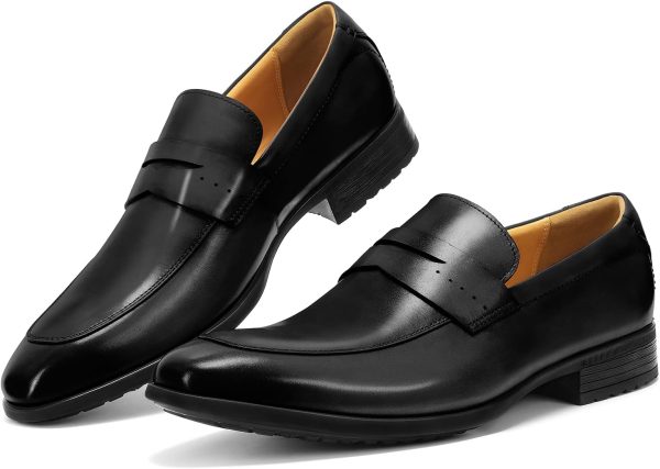 Men's Slip on Oxford Dress Shoes Classic Handmade Calfskin Manufacturing - Image 5