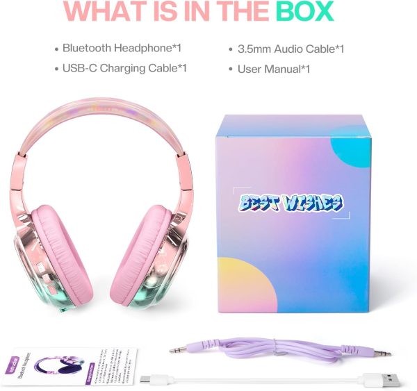 QearFun Bluetooth Headphones for Kids Boys Girls, Wireless Headphones with - Image 7