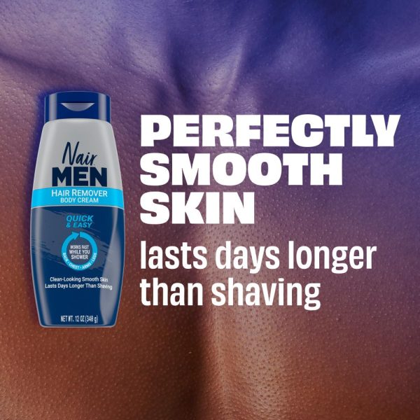 Nair Men Hair Remover Body Cream, Manscape for Smooth Skin for Days, Coarse - Image 8