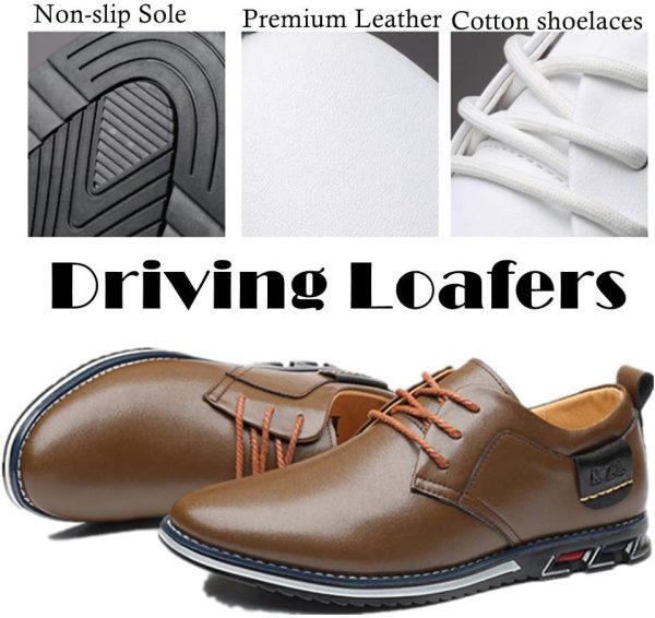 Veslexth Men Casual Driving Sneakers Loafers Breathable Comfort Walking - Image 3