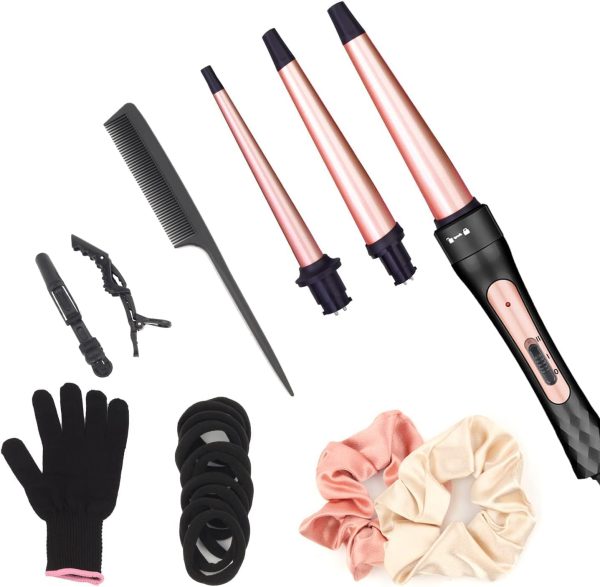 Curling Iron Wand Set, Curling Wand 3 in 1 Hair Curling Wands - Image 6