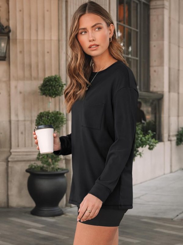AUTOMET Womens Long Sleeve Tops Loose Fit Fall Cute Thick T Shirts Winter - Image 3