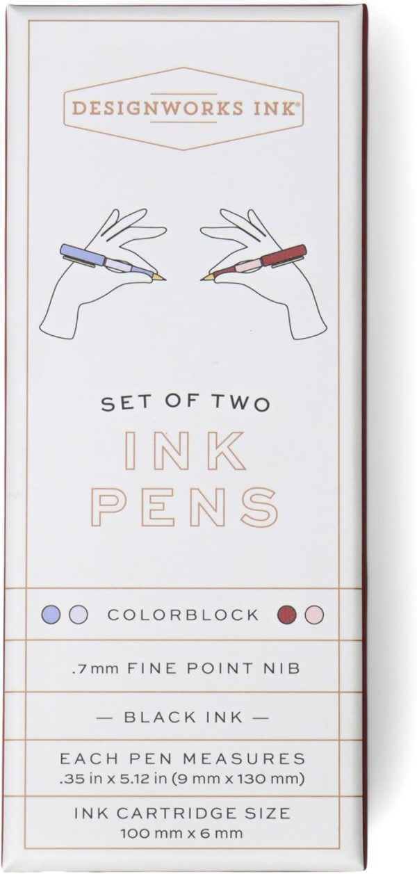 DesignWorks Ink Luxury Color Block Giftable Pens - Set of 2 - Lavender + - Image 4