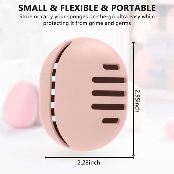 Makeup Sponge Holder,2PCS Double-sided Breathable Silicone Beauty Blender - Image 6