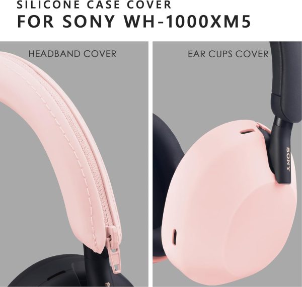 Silicone Case for Sony WH-1000XM5, Sony xm5 Wireless Headphones Protective - Image 3
