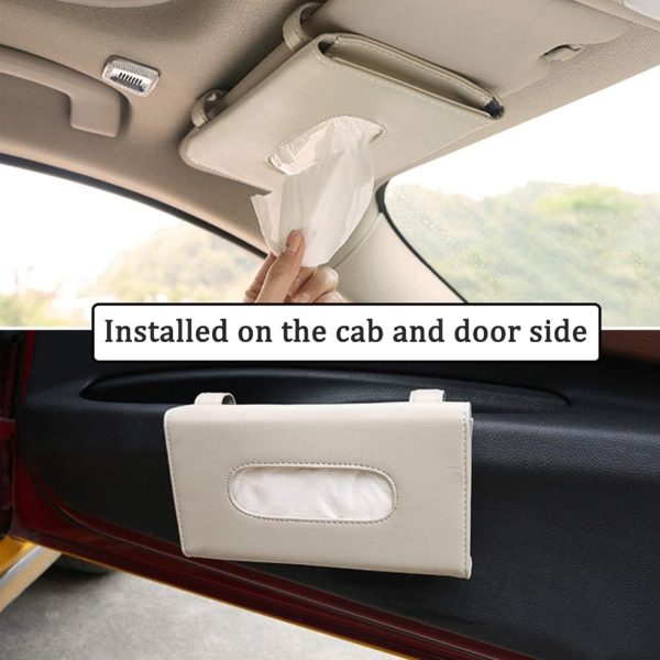 Car Tissue Holder, Sun Visor Napkin Holder, Car Mask Holder for Sun Visor, - Image 3