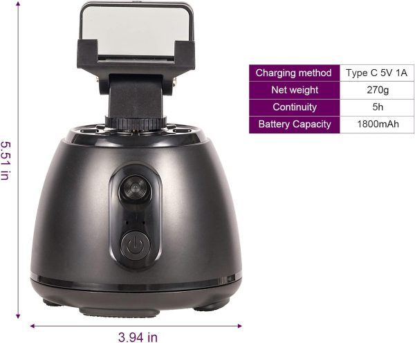 Auto Tracking Phone Holder - Auto Face Tracking Tripod for All Models - Image 3