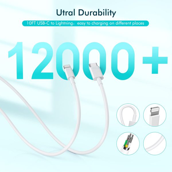 iPhone Fast Charger [Apple MFi Certified] 10FT Extra Long Fast Charging - Image 3
