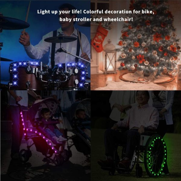 TINANA 2 Tire Pack LED Bike Wheel Lights Ultra Bright Waterproof Bicycle - Image 7