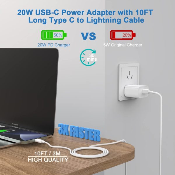 iPhone Charger 【Apple MFi Certified】 10FT Extra Long Fast Charging Type C - Image 2